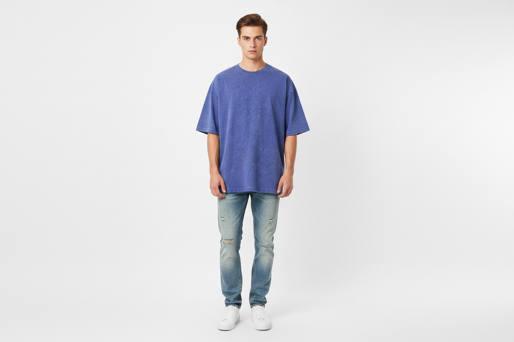 Oversized Batik Print T-Shirt - Washed Cotton