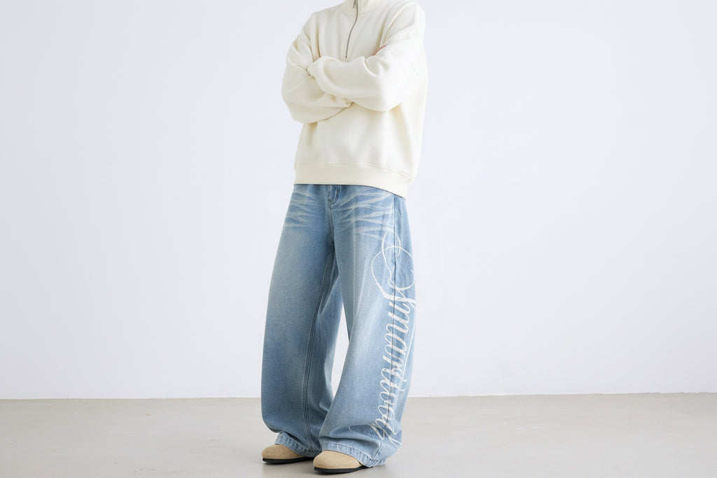 Baggy Denim Jeans - Heavyweight Streetwear Fit
