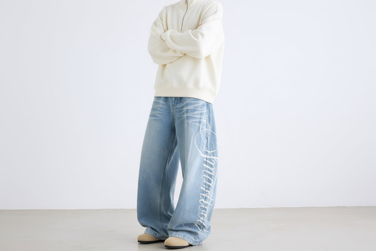 Baggy Denim Jeans - Heavyweight Streetwear Fit