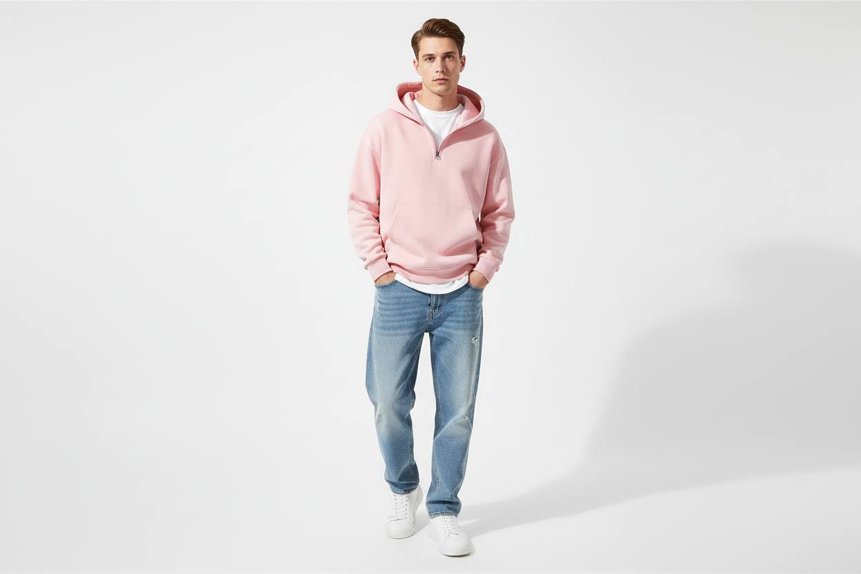 Essential Quarter-Zip Pullover | 65% Cotton