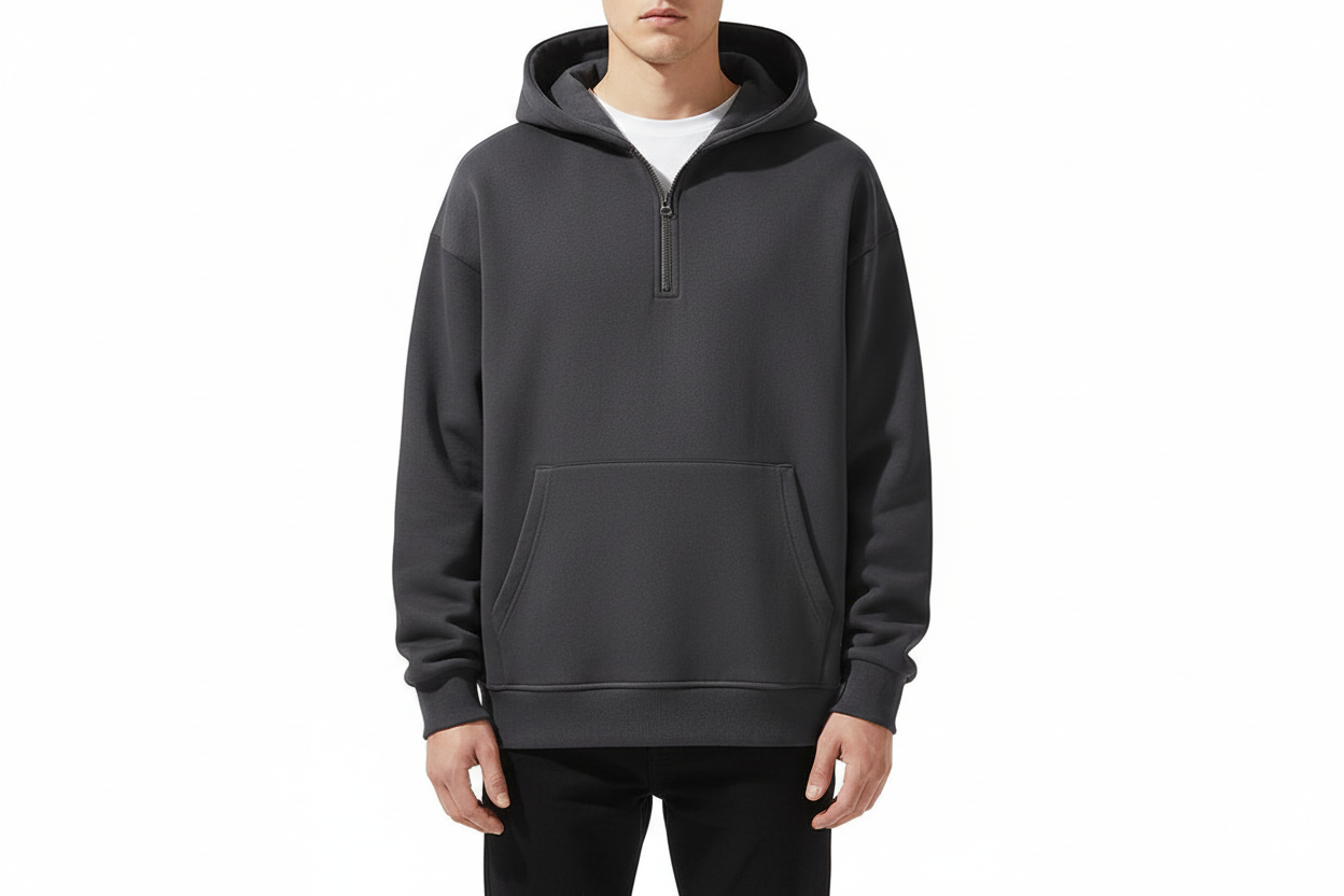 Essential Quarter-Zip Pullover | 65% Cotton
