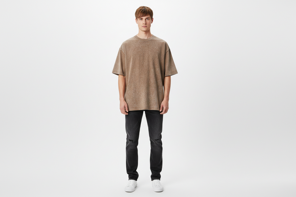 Oversized Batik Print T-Shirt - Washed Cotton