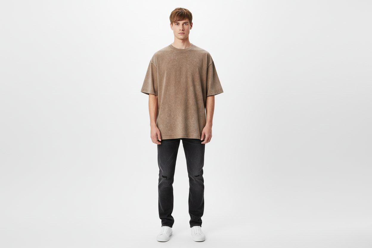 Oversized Batik Print T-Shirt - Washed Cotton