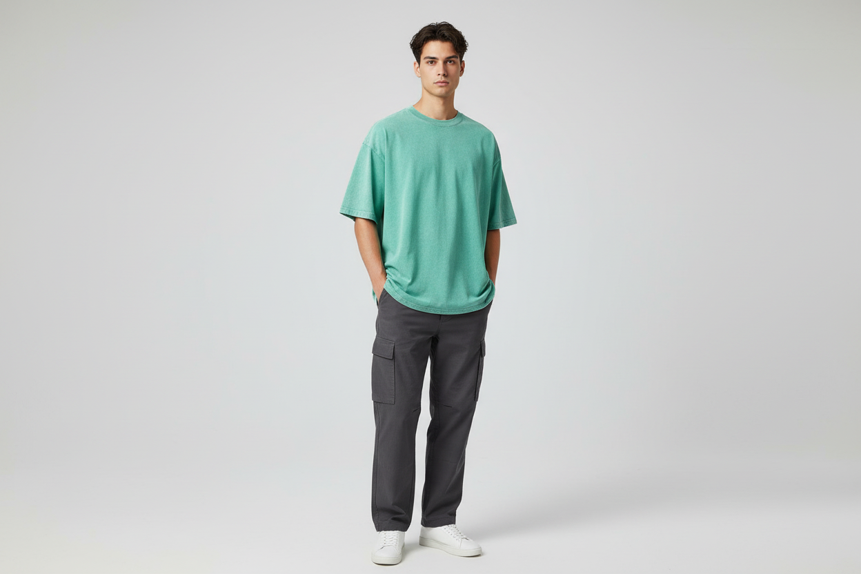 Oversized Batik Print T-Shirt - Washed Cotton