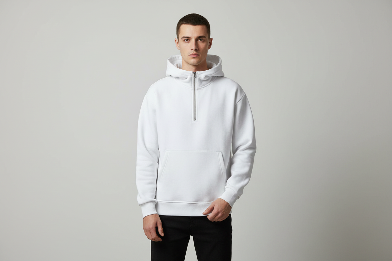 Essential Quarter-Zip Pullover | 65% Cotton