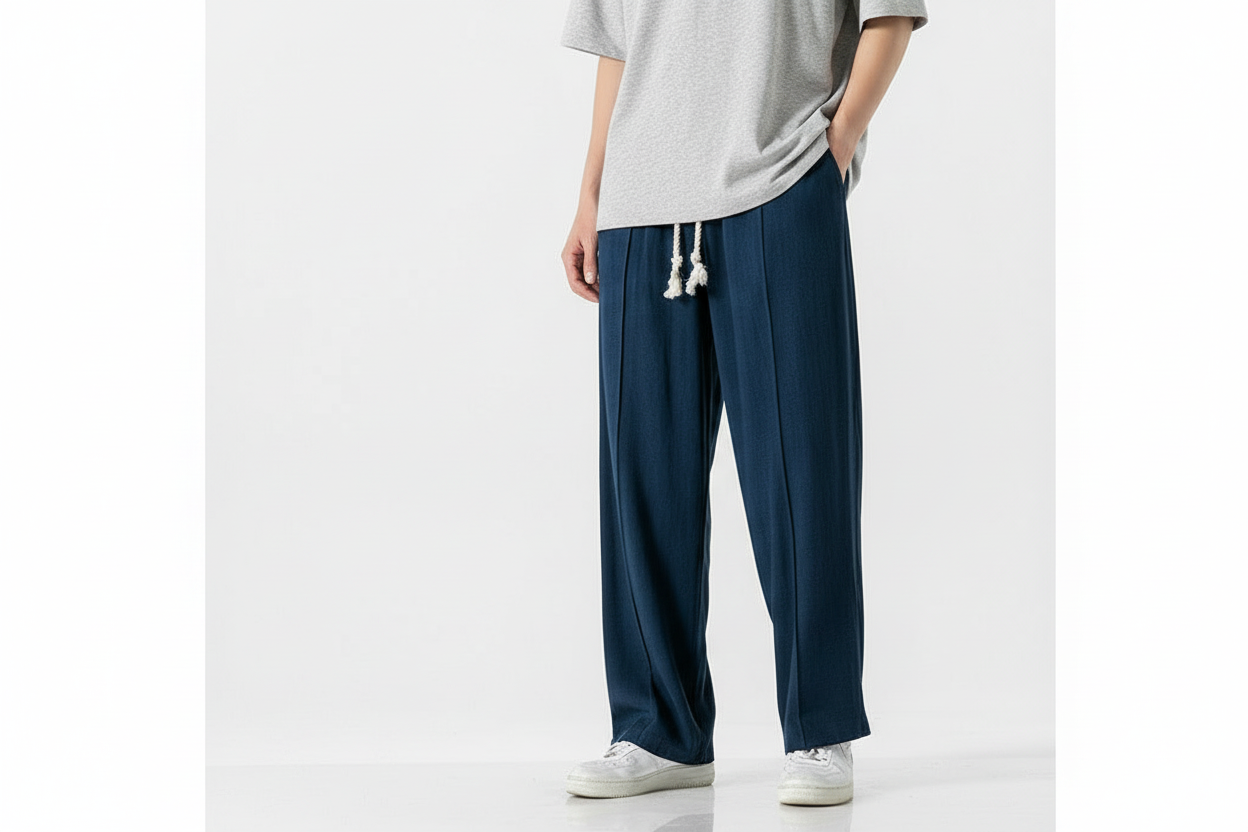Cotton Linen Casual Pants - Chinese Style